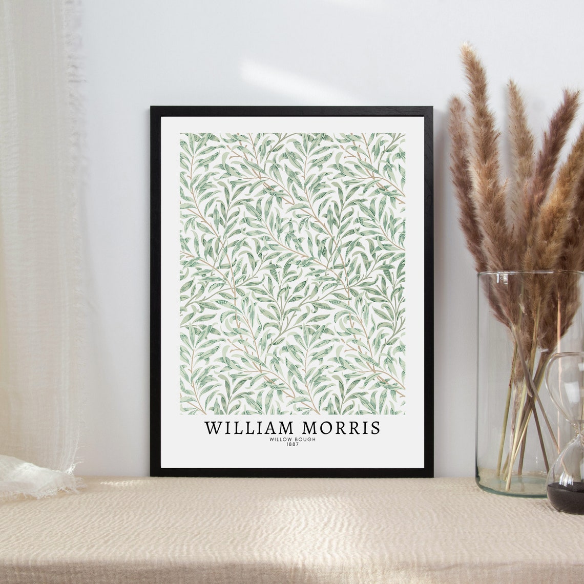 William Morris Willow Bough Botanical Green Pattern 1887 Art Poster - Image 2