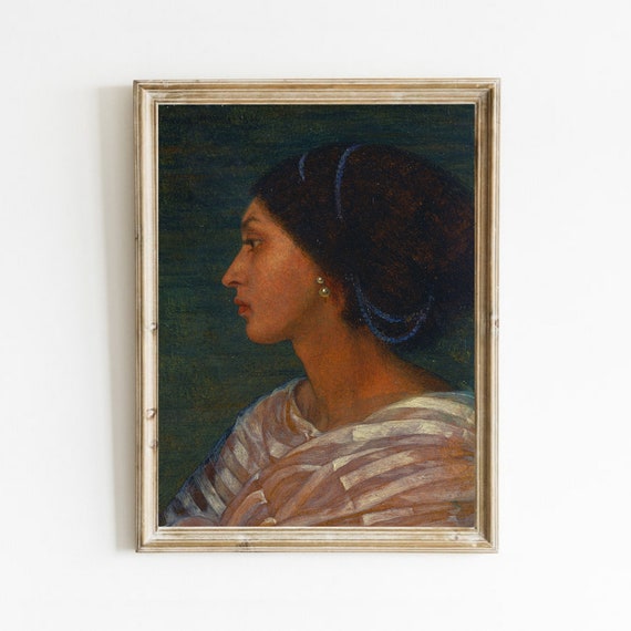 Vintage Portrait Painting Of Woman Wall Art Print