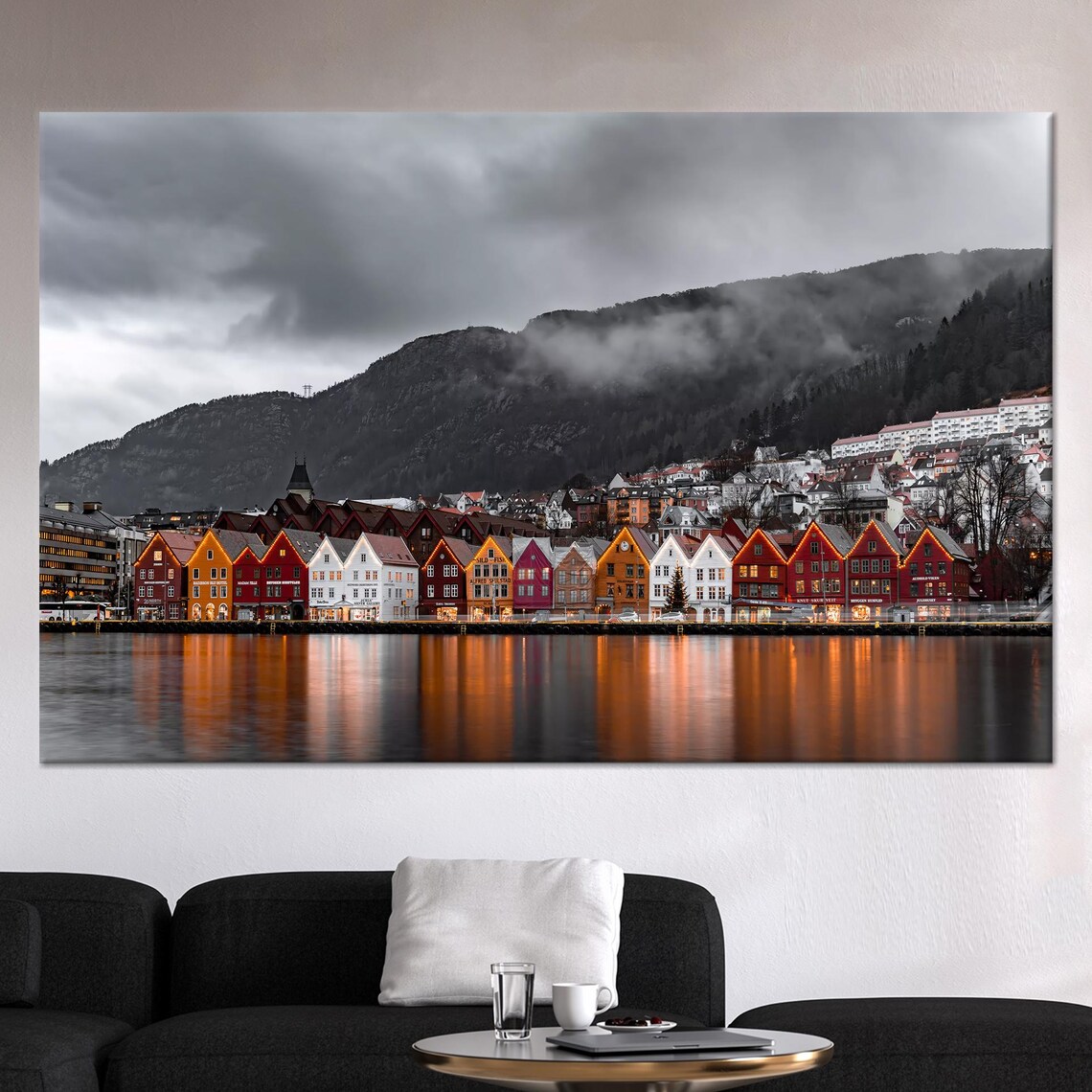 Mountain Farmhouse Bergen Landscape, Norway Art Print