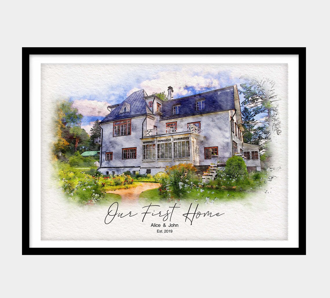 Custom House Portrait, Watercolor Home Portrait - Image 2