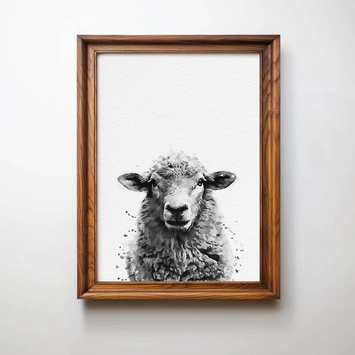 Sheep Watercolor, Farm Animals Nursery Art Print