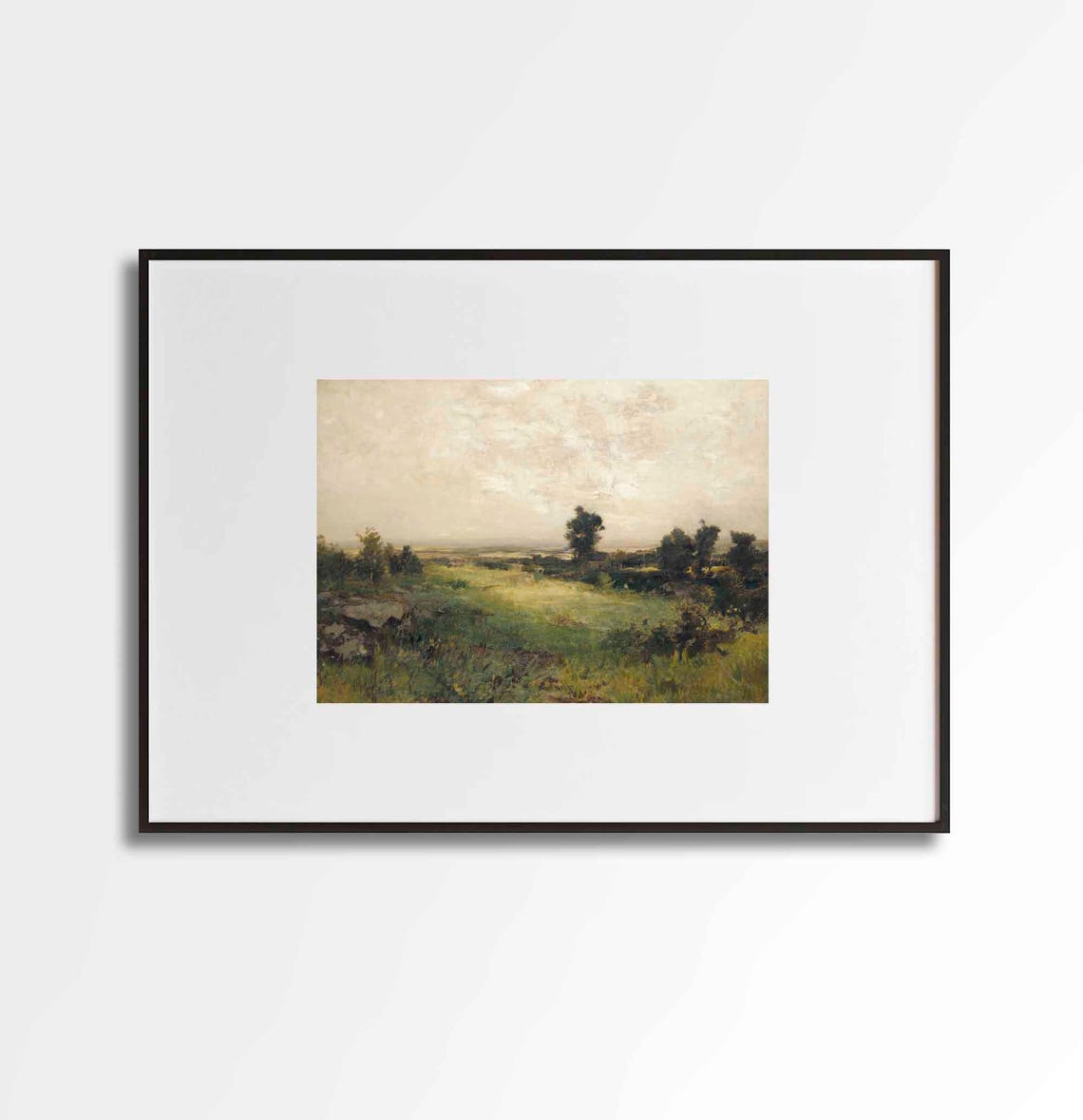 Vintage Landscape Oil Painting, Rustic Nature Scene - Image 2
