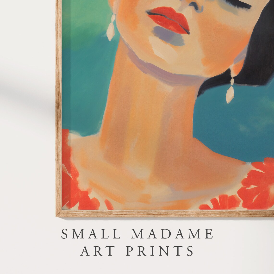 Boho Woman Portrait, Eclectic Abstract Female Portrait - Image 3
