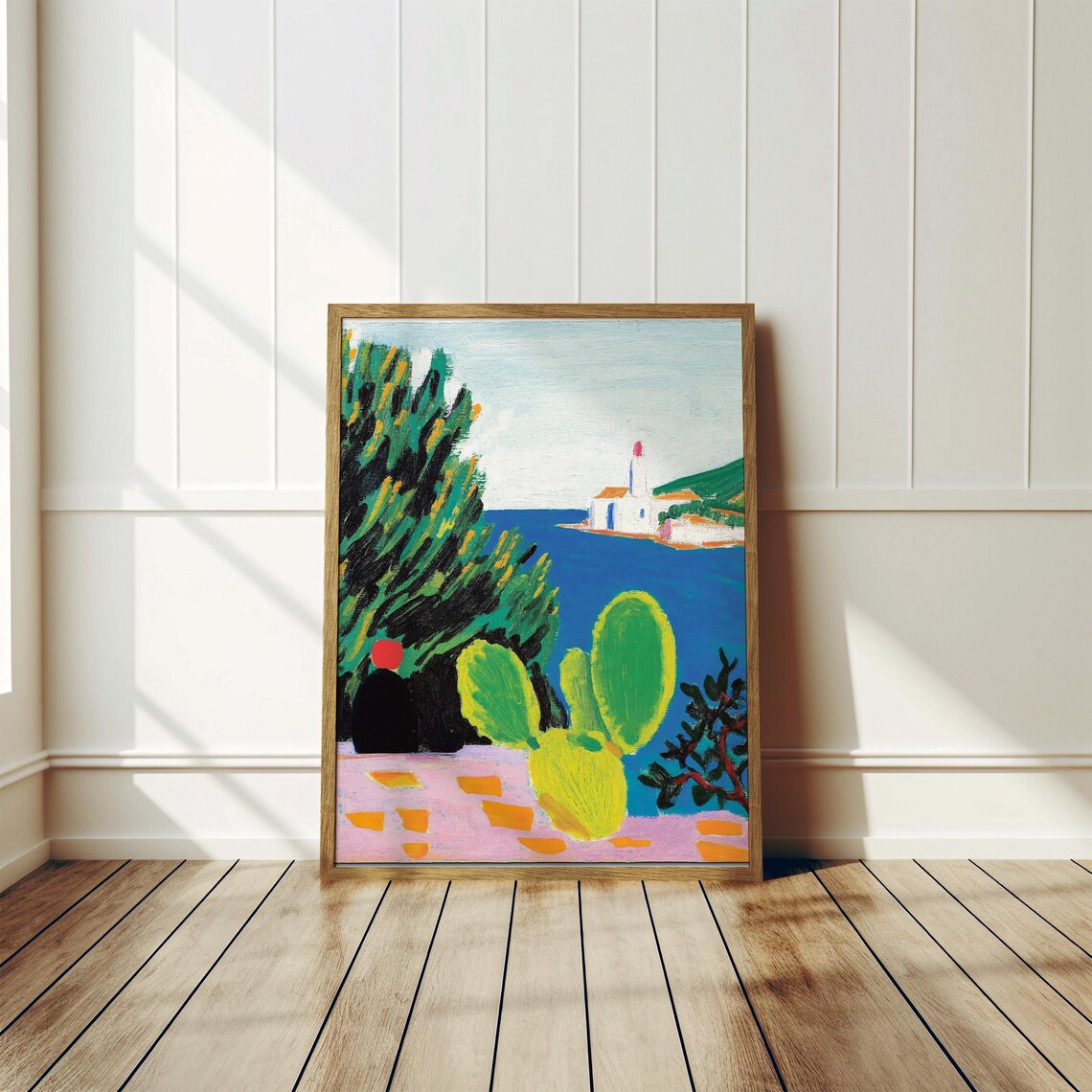 Abstract Greek Island, Boho Minimal Coastal Art Print - Image 4