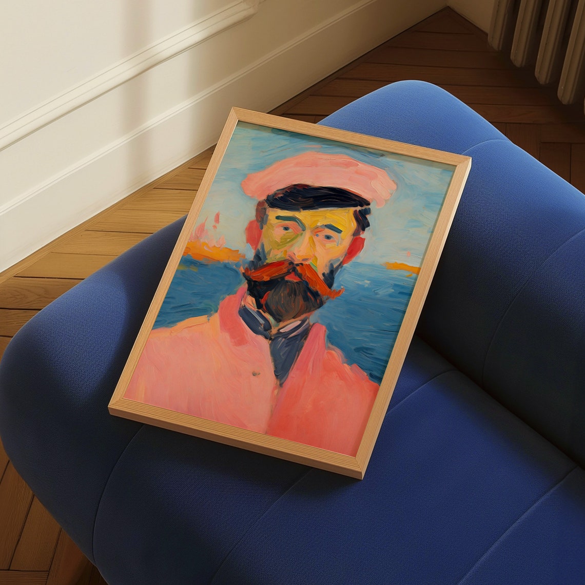 Fisherman Portrait - Modern Beach Art Print - Image 2