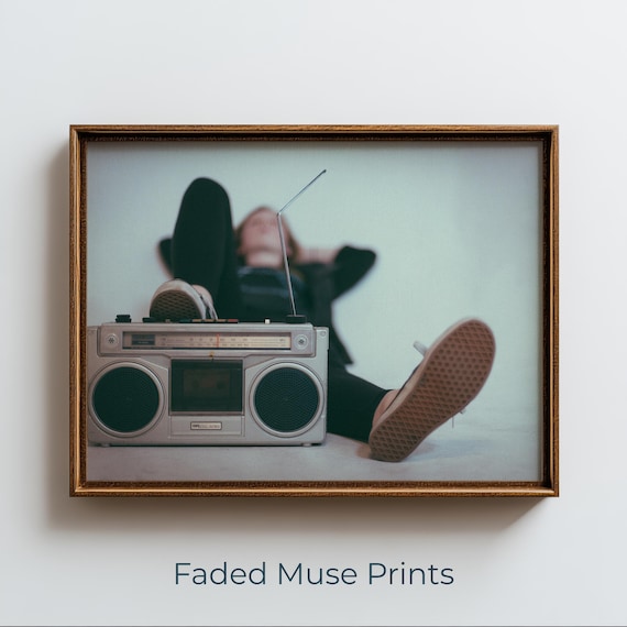Retro Boombox Photograph Vintage Music Art With Relaxed Mood Digital Download 636