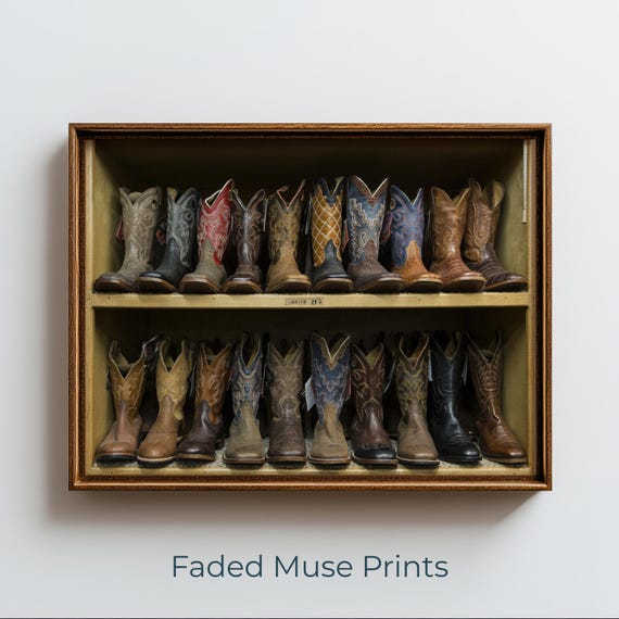 Vintage Cowboy Boots Still Life Rustic Western Farmhouse Decor Digital Download 729