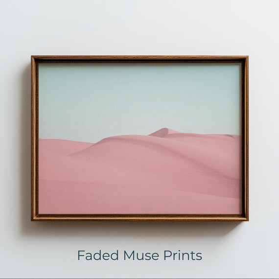 Minimalist Pastel Pink Landscape Print Contemporary Soothing Wall Art Digital Download 375