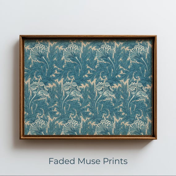 Vintage Botanical Ornamental Floral Pattern Art Print