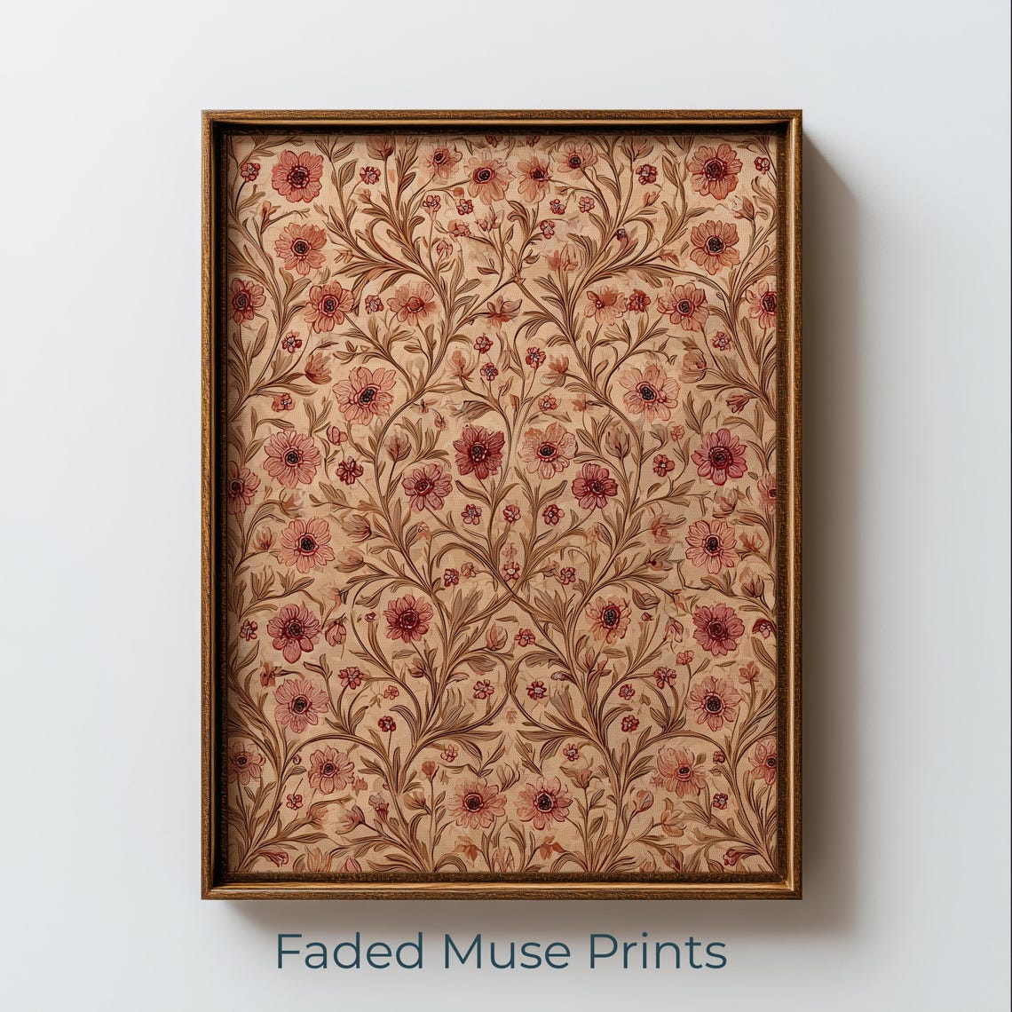 Vintage Floral Vine Tapestry Art Cottagecore Botanical Wall Pattern Digital Download 1621
