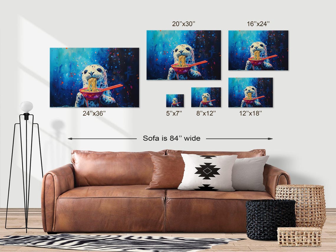Maximalist Eclectic Ramen Leopard Seal Print Bold Altered Animal Portrait Fantasy Fun Colorful Renaissance Rustic Art - Image 3