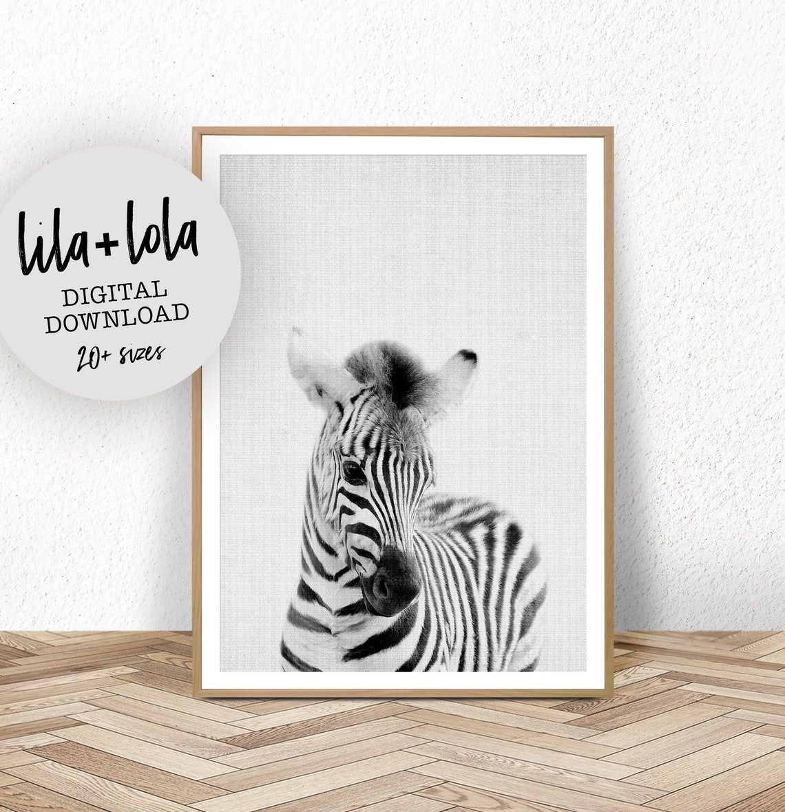 Zebra Nursery Print, Baby Animal Safari Decor