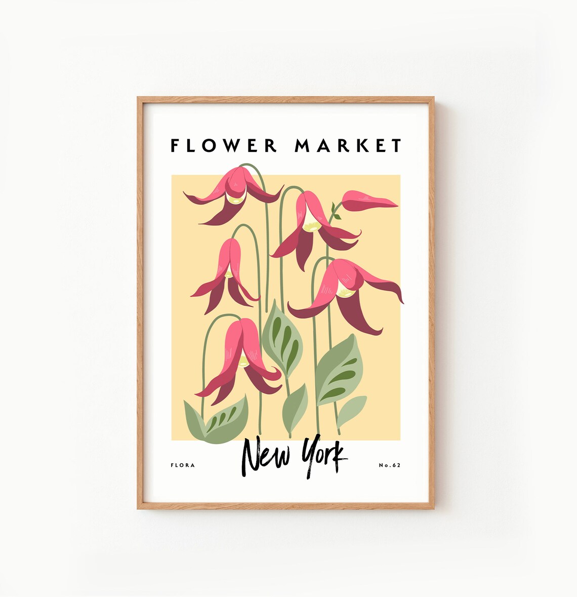 New York Flower Market Art Print, Floral Decor
