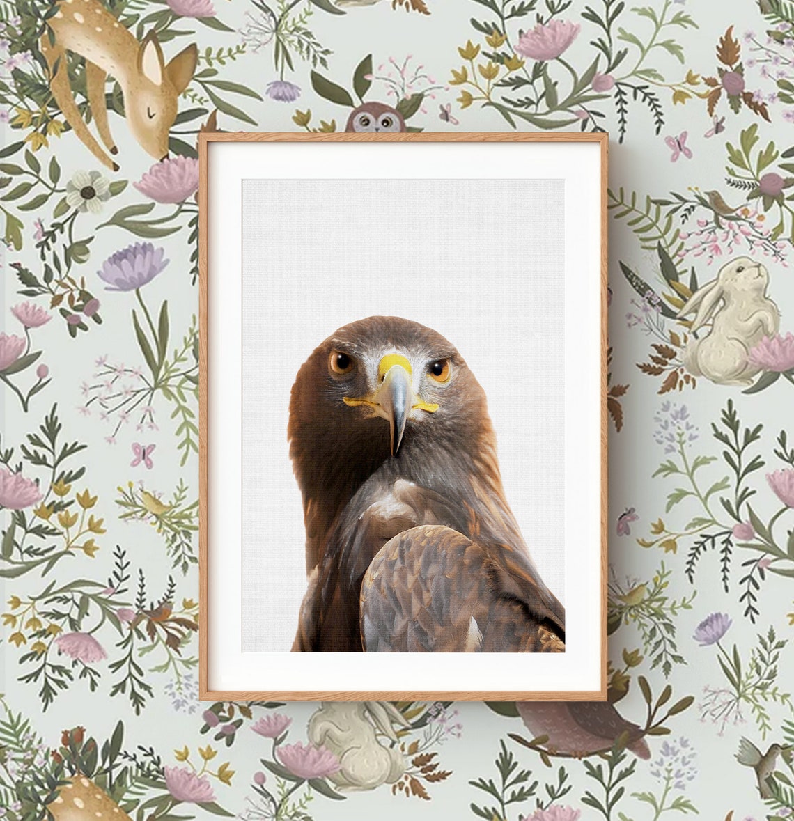 Golden Eagle Portrait Majestic Wildlife Photography Bird Art Poster
