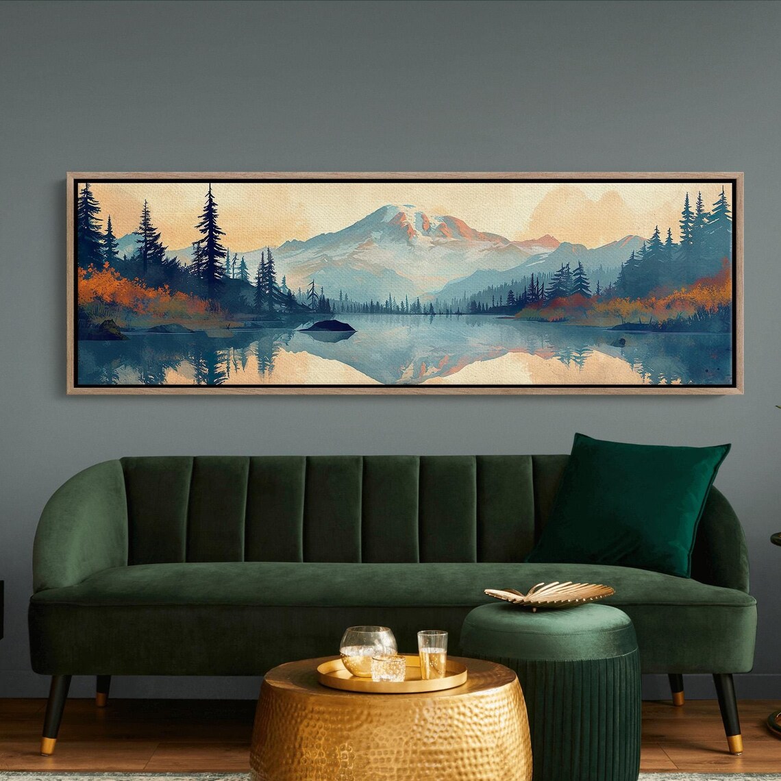 Mount Rainier Mid-Century Modern Travel Poster