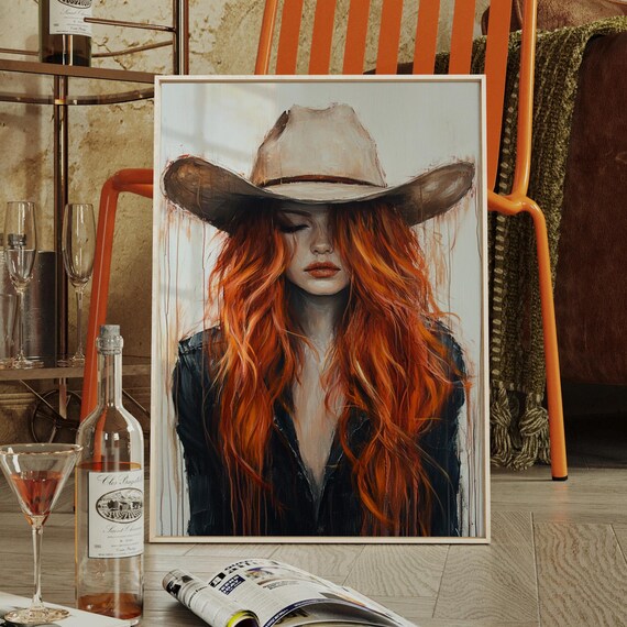 Cowgirl Art, Rustic Country Wall Art Print