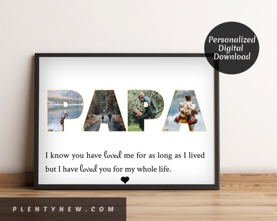 Papa Photo Collage Fathers Day Gift Papa Collage Gift Collage For Grandpa Papa Gift From Grandkids Personalized Gift For Papa