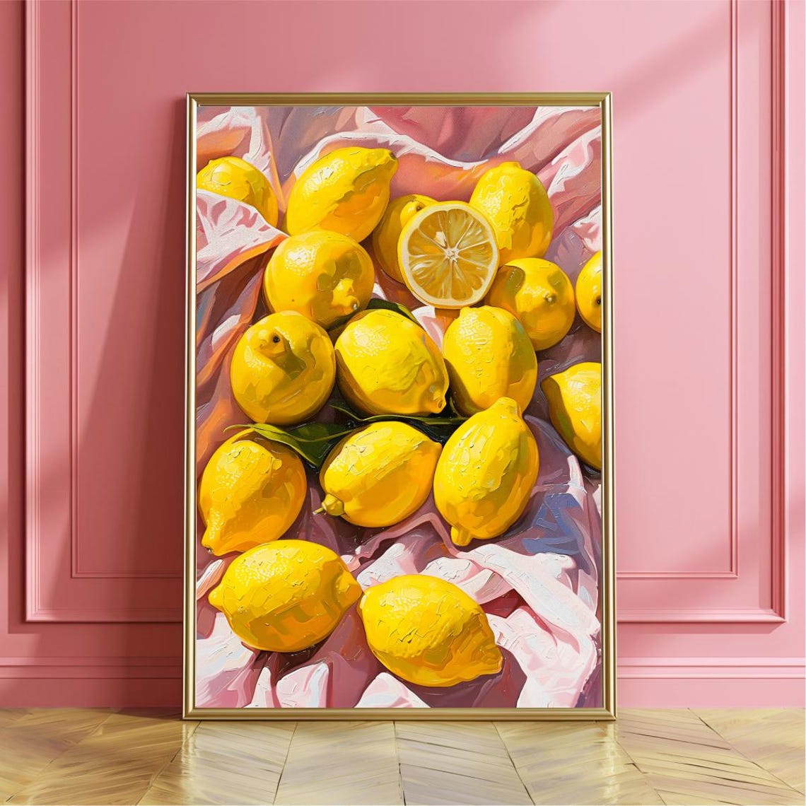 Lemons Wall Art Print Trending Fruit Market Poster Lemon Illustration Kitchen Wall Decor