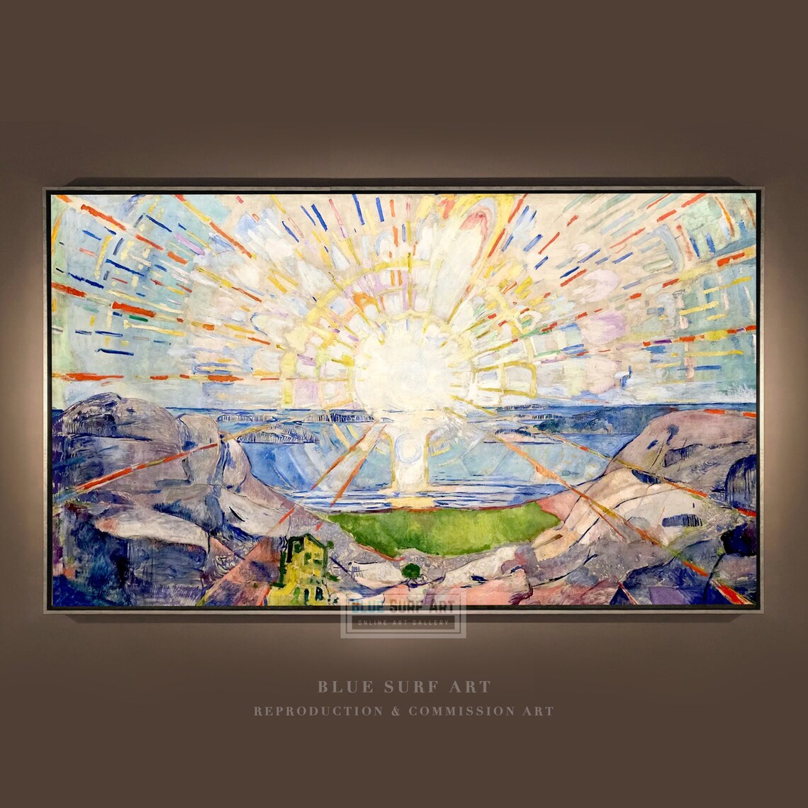 Edvard Munch The Sun Solenintro Radiant Sunrise Landscape Poster