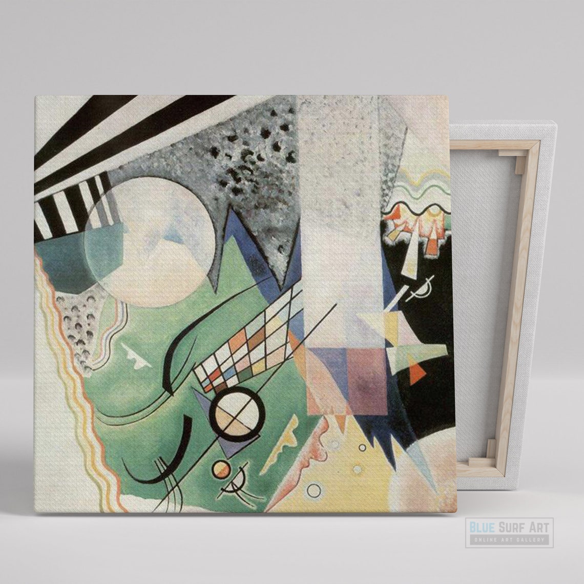 Wassily Kandinsky Geometric Abstract Circle Checkered Grid Poster