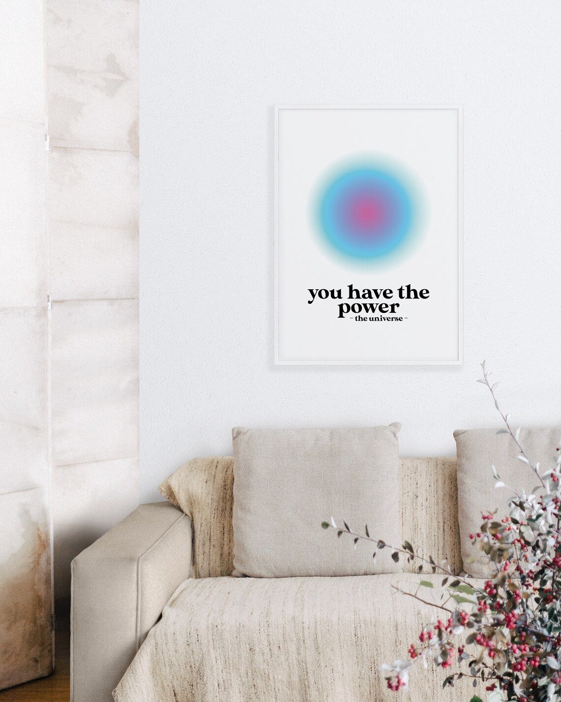 You Have The Power Aura Gradient Universe Manifestation Style Quote Poster - Image 4