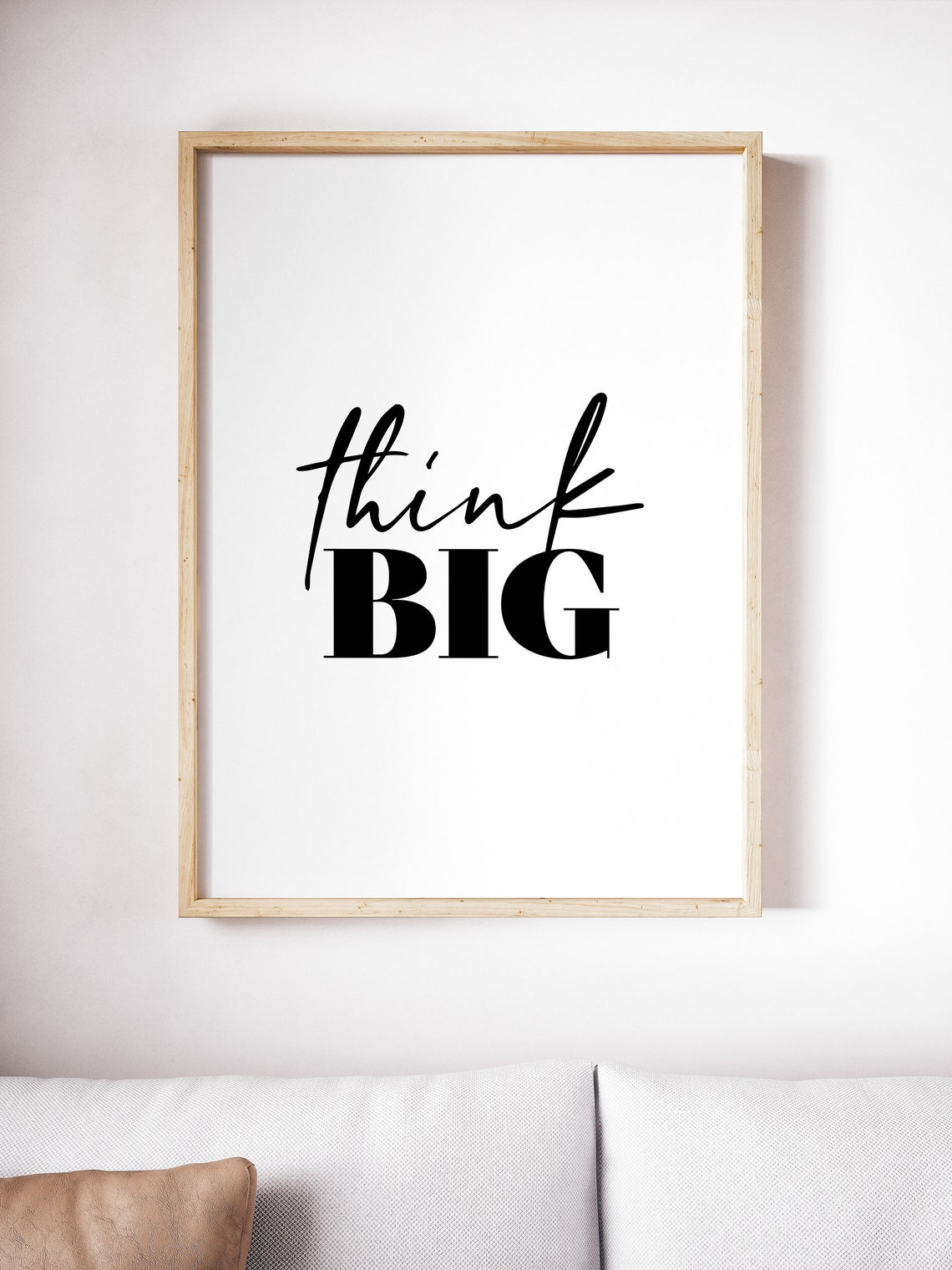 Think Big Bold Serif Script Mixed Typography Motivational Poster - Image 4