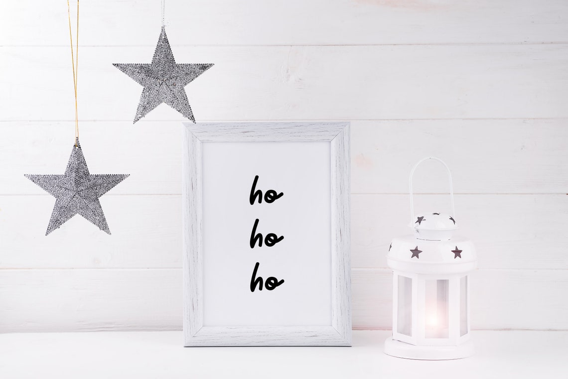 Ho Ho Ho Handwritten Script Christmas Holiday Season Cheer Poster - Image 2