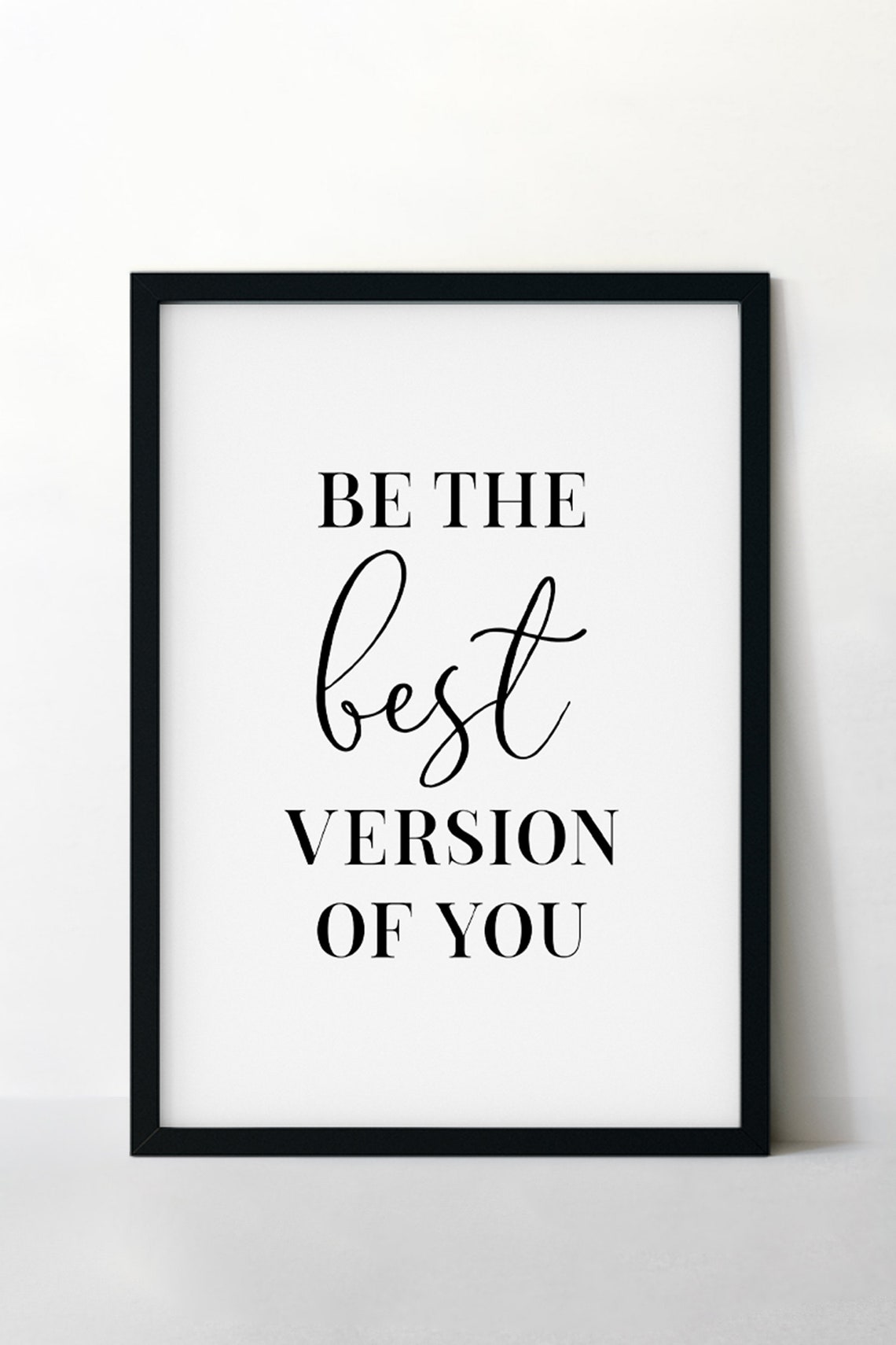 Be The Best Version Of You Inspirational Black Typography Poster - Image 4