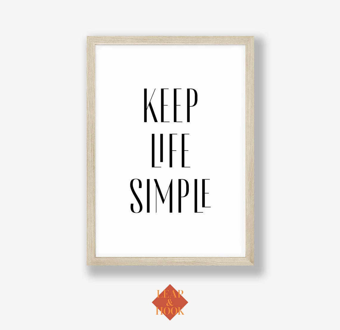 Keep Life Simple Quote Print Minimalist Modern Typography Wall Decor - Image 2