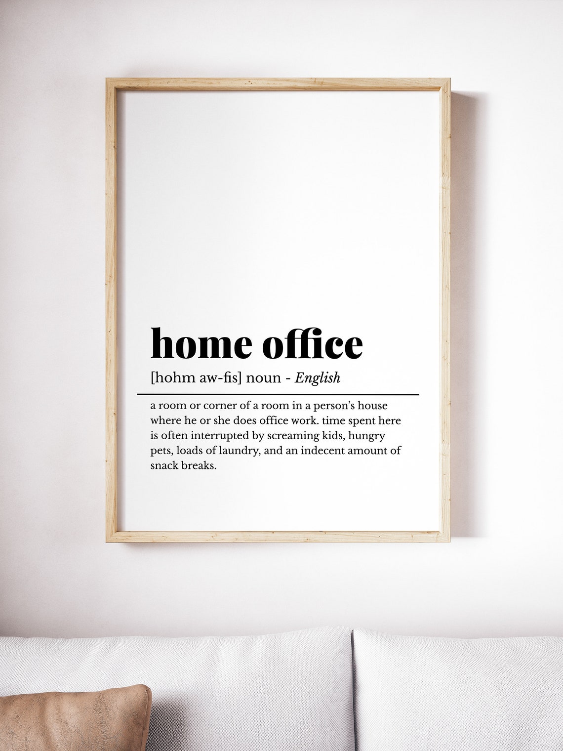 Home Office Funny Definition Poster Remote Work Humor Wall Decor - Image 5