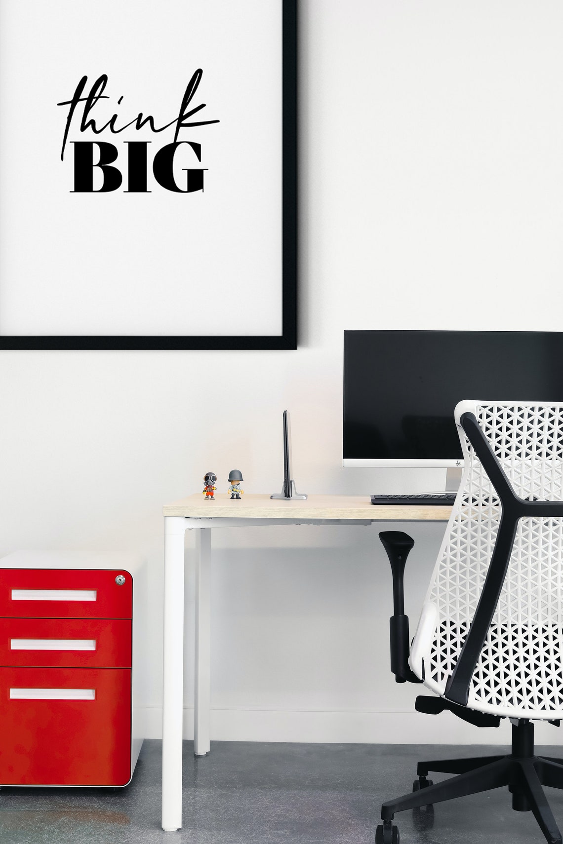 Think Big Bold Serif Script Mixed Typography Motivational Poster - Image 2