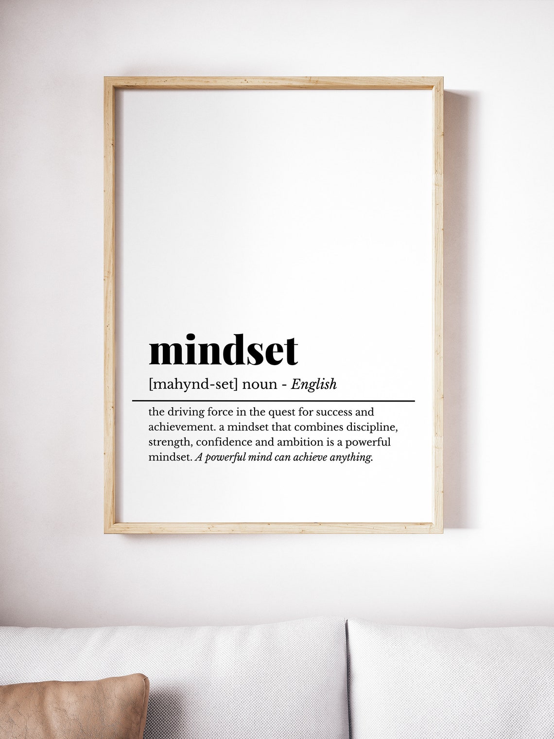 Mindset Definition Success Quote Office Decor Motivational Print - Image 4