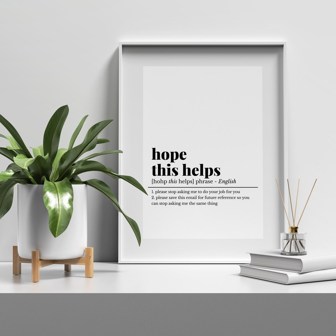 Hope This Helps Funny Office Email Definition Phrase Humor Poster - Image 4