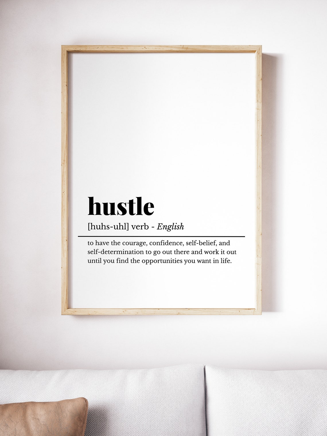 Hustle Definition Dictionary Art Motivational Office Wall Decor Poster - Image 4