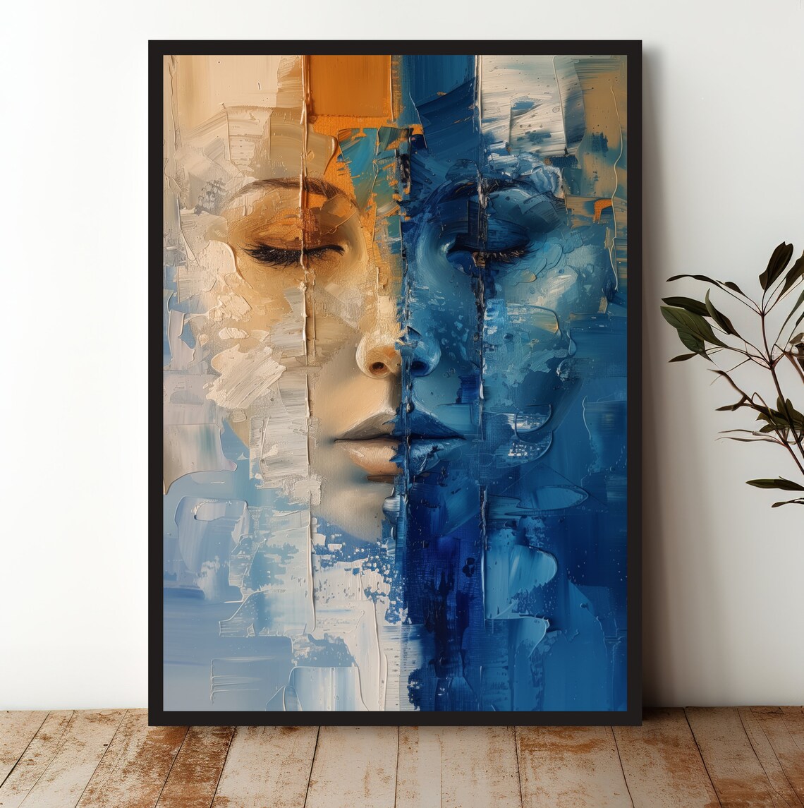 Gemini Zodiac Abstract Art Print, Astrology Decor