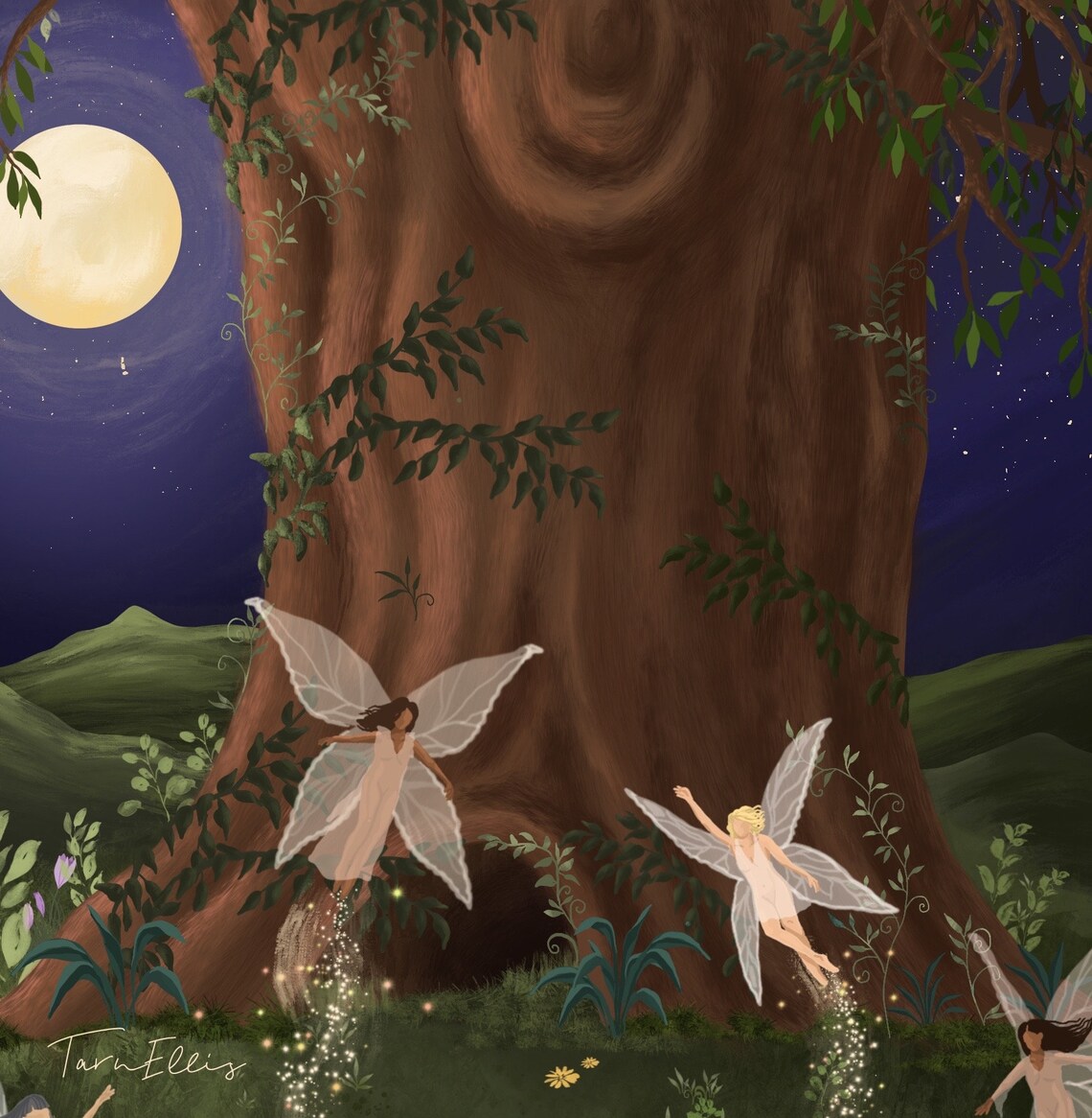 Fairy Ring Fine Art Illustration Print, Folk Fantasy - Image 2
