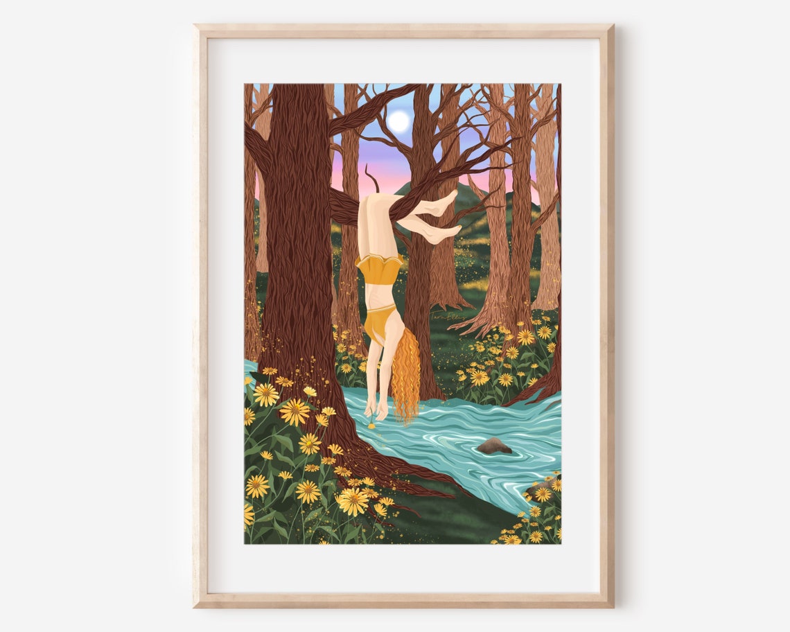 Playful Inner Child Forest Creek Upside Down Nature Play Poster