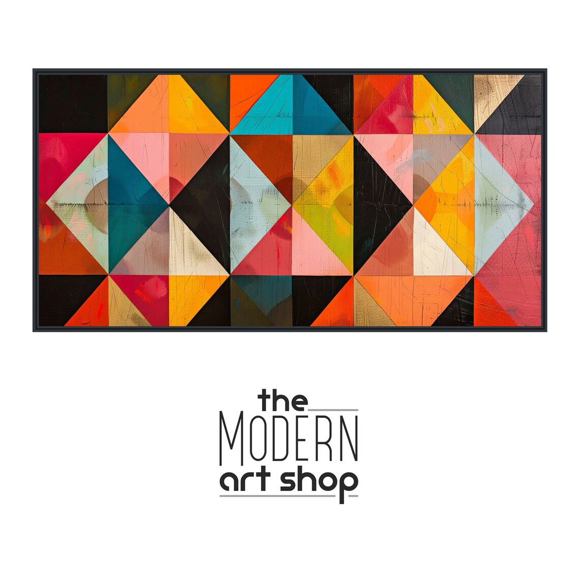 Southwestern Abstract Painting, Mid-Century Modern Art Print - Image 4