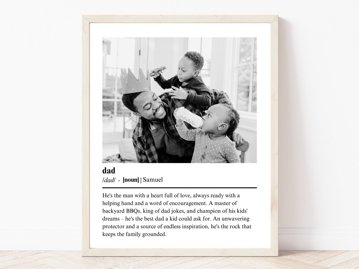 Dad Definition Template Photo Collage Poster