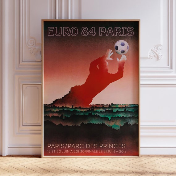 Euro 1984 Print Euro Cup Poster Football Poster Soccer Poster Sports Wall Art Vintage Euro Cup Football Print Soccer Print