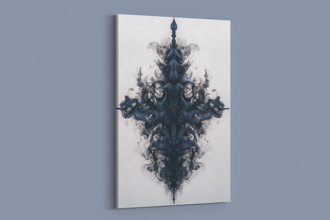 Mystical Ink Flow Symmetry Art Print - Image 2