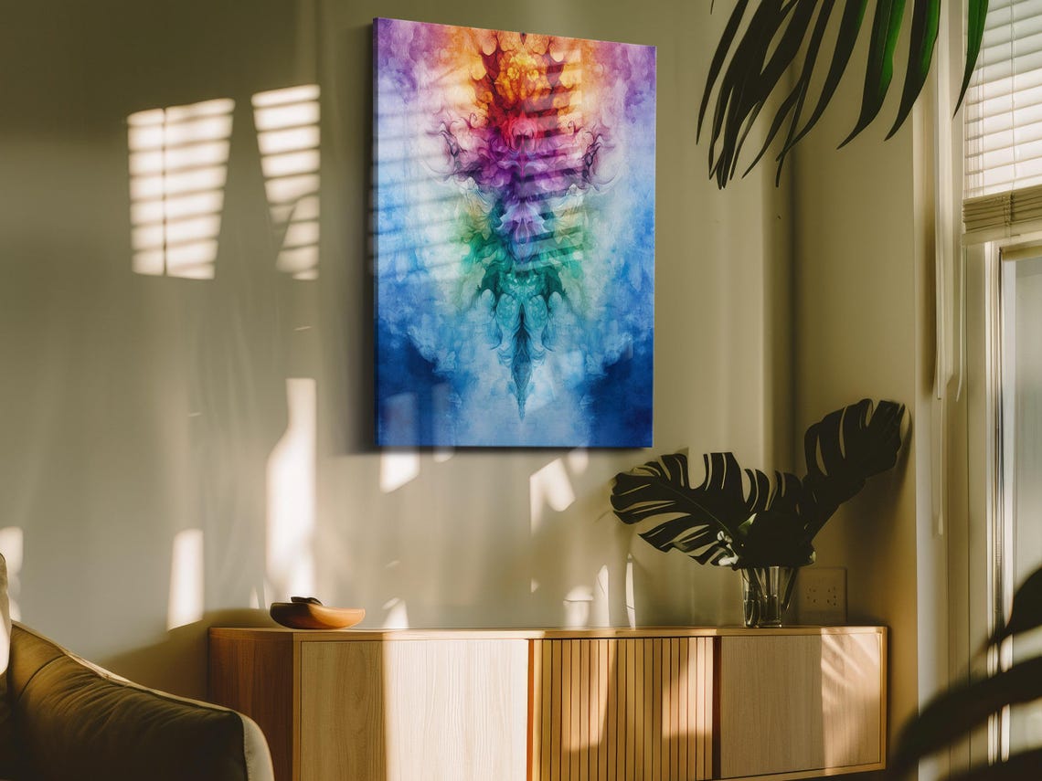 Vibrant Symmetry Rainbow Art Print - Image 4