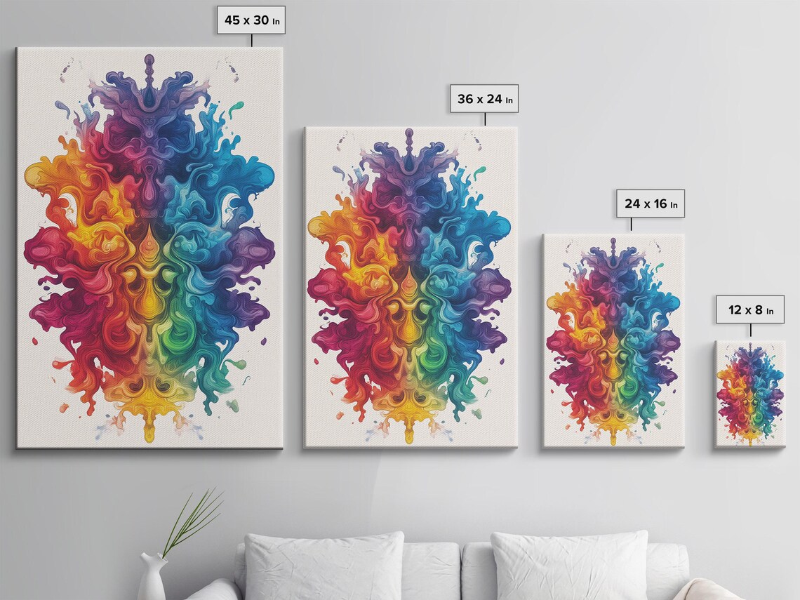 Rainbow Burst Bubble Design Poster Print - Image 3