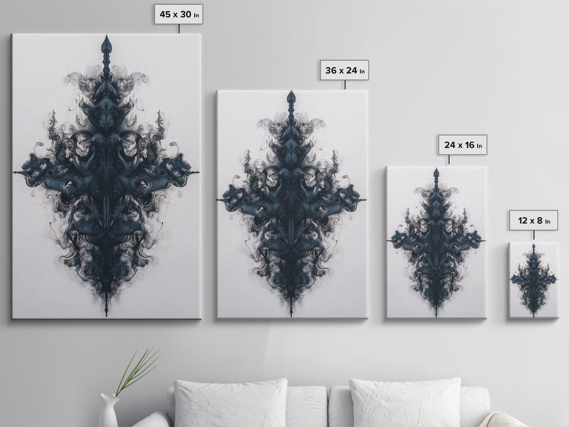 Mystical Ink Flow Symmetry Art Print - Image 3