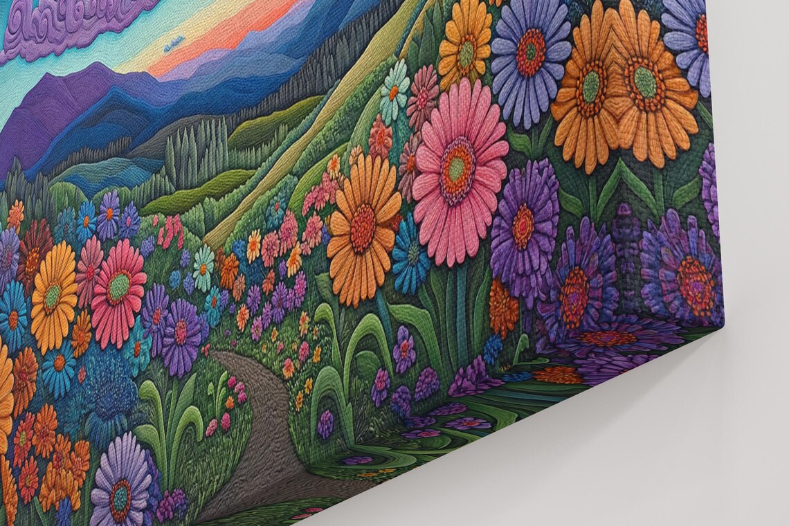 Gerbera Field Scenic, Bold Floral Art Print - Image 4