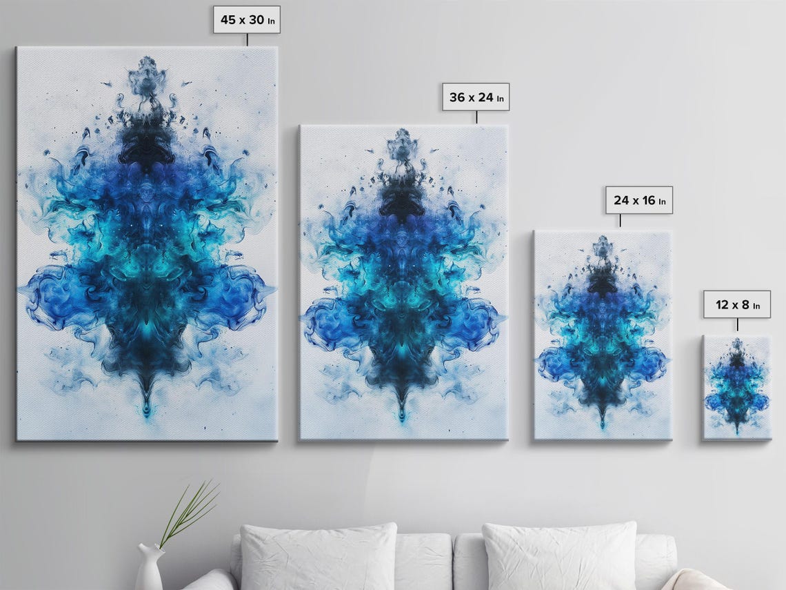 Ocean Ink Wave, Blue Coastal Art Print - Image 3