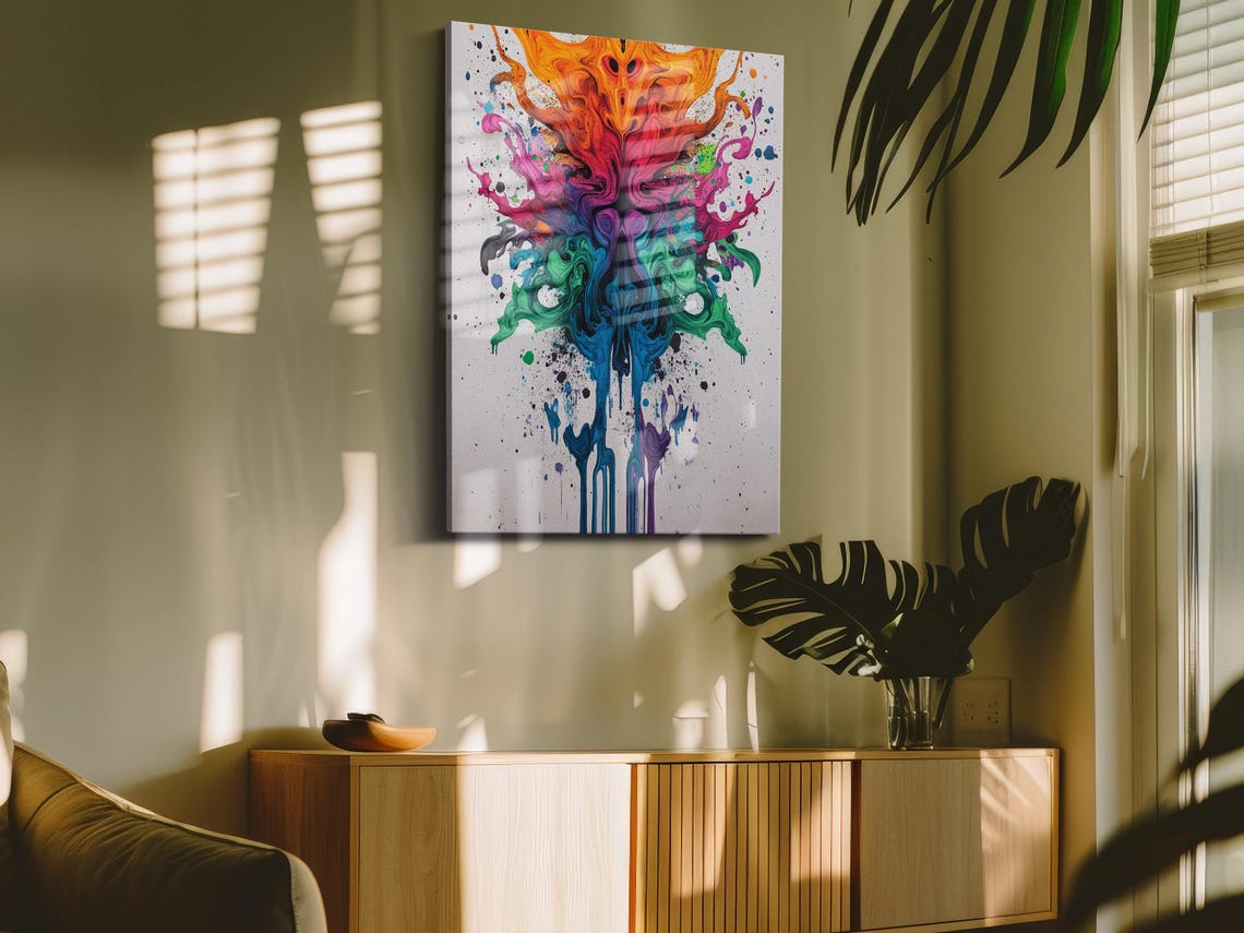 Vivid Splatter Explosion Art Print Print - Image 4