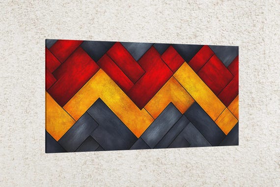 Bold Chevron Graphic Pattern Art Print