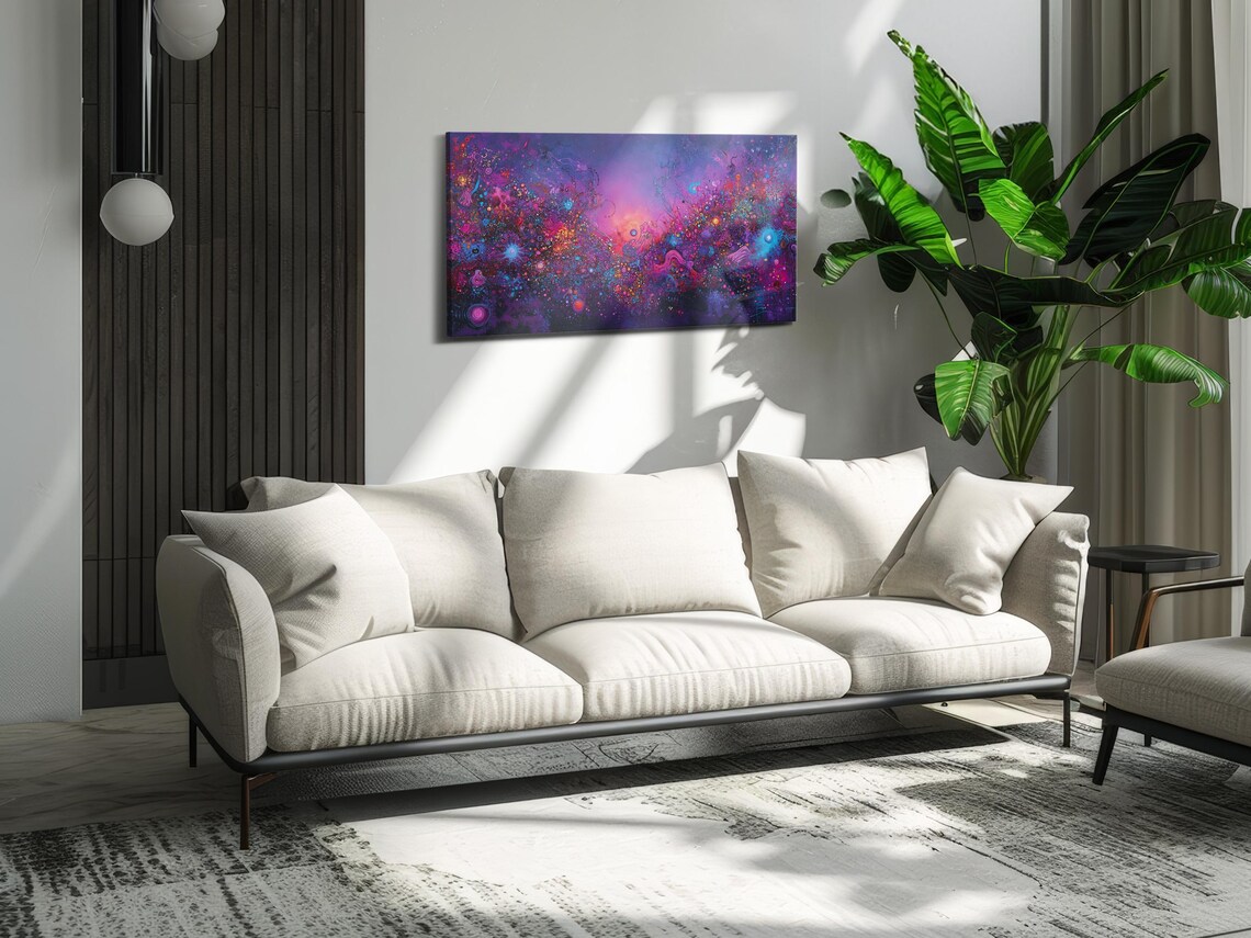 Interwoven Abstract Colors, Modern Art Print - Image 2
