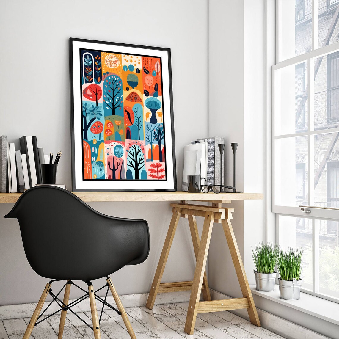 Collection Of Trees 3 Art Print, Nature Landscape - Image 3